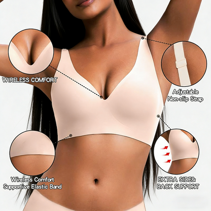 🎅🎄Christmas Sale Day! VRCOMFY Jelly Wireless Seamless Push-Up Bralette — Ultra-Comfortable T-Shirt Bra